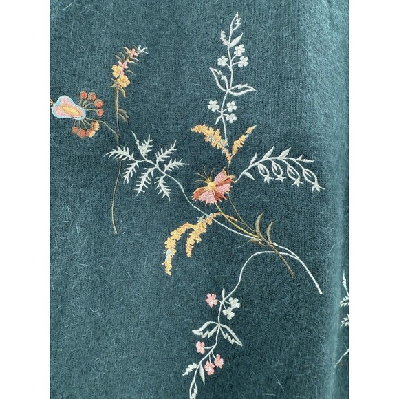 Susan Bristol Cardigan Lambswool/Angora Rabbit Sweater Embroidered PETITE SMALL - Picture 8 of 13